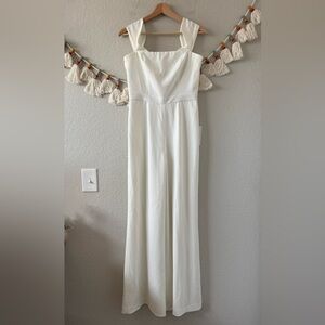 Jay Godfrey Brin Off The Shoulder White Wide Leg Jumpsuit Wedding Party Formal 6